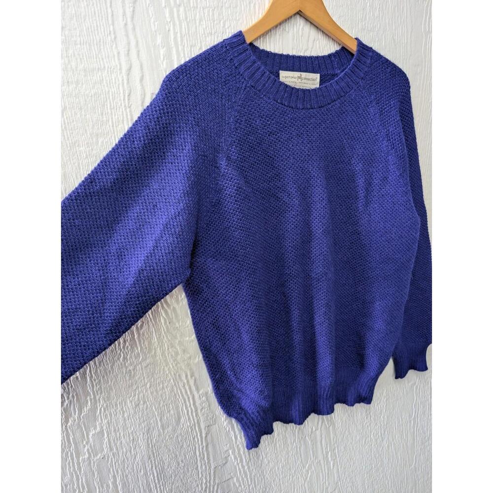 Peruvian Connection 100% Alpaca Blue Knit Sweater Women's Size Large - Picture 3 of 6